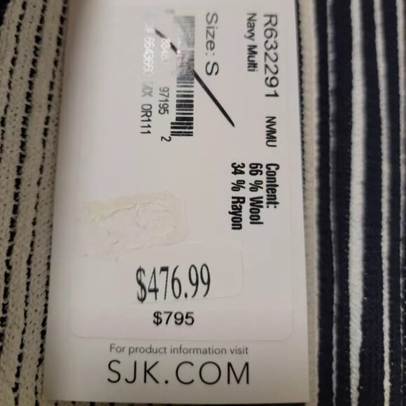 NWT BEAUTIFUL ST JOHN KNITS striped jacket size S - Picture 3 of 3